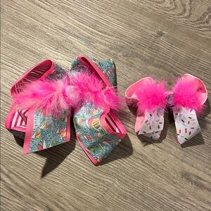 Fuzzy Hair Bow Set